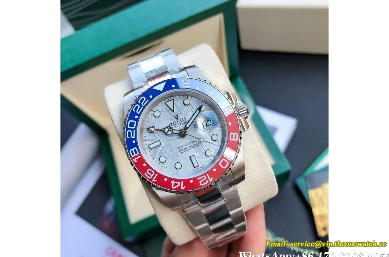 GDF GMT Master 40mm II Cer Blue SS Red Meteorite SS MY8215 Oys 1219